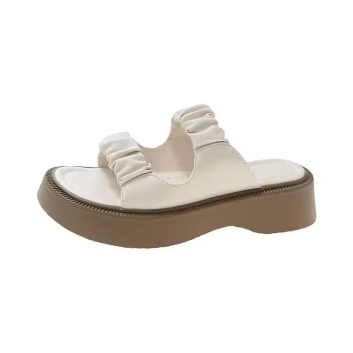 Nuevas Sandalias planas de verano a la moda para mujer, zapatos de playa deslizantes, Edición coreana, zapatillas de compras de ocio diario al aire libre - 1