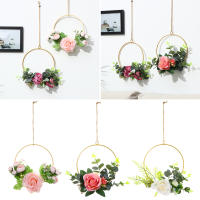 Decoración de fondo para el hogar, decoración de pared, flor de Rosa Artificial, aro Floral, ventana, puerta, colgante, guirnalda nupcial - details 0