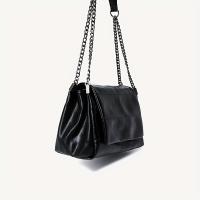 Nuevo bolso de hombro para mujer de otoño e invierno, elegante bolso cruzado con cadena, bolso versátil para las axilas de gran capacidad, bolso de mano tipo mensajero bordado simple. - details 4