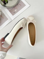 Nuevo francés suave estilo de hadas versátil cabeza cuadrada poco profunda boca arco plano zapatos de ballet solo zapatos - details 13