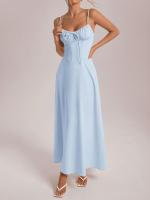Vestido de noche elegante de manga corta de color sólido Ropa de mujer - details 15
