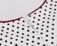 Vestido de Verano Vintage Hepburn Polka Dot de Contraste Cuello Cuadrado de los 50 Cintura Alta - details 9