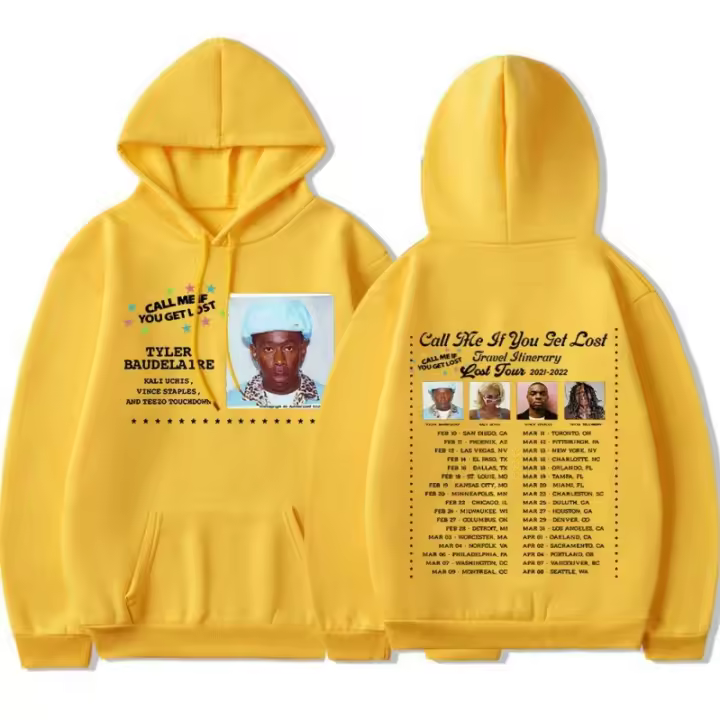 Sudadera con capucha de hip hop Llámame si te pierdes Tyler The Creator Pri Sudadera con capucha para hombre y mujer Camiseta superior - 1