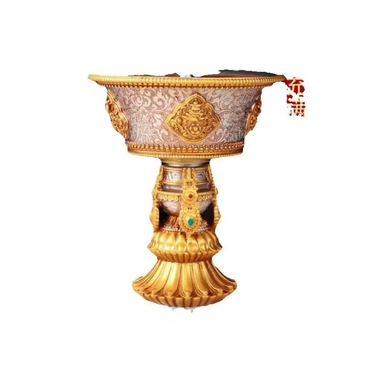 Tianzhu Base electrónica LED frontal luz de larga duración ocho luces auspiciosas carga lámpara de aceite crujiente - 1