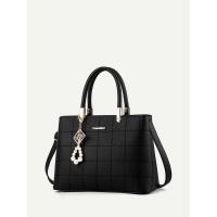Bolso de mano de gran capacidad con hilo bordado a la moda, bolso cruzado informal sencillo para ir al trabajo, mochila de lujo de alta gama - details 0