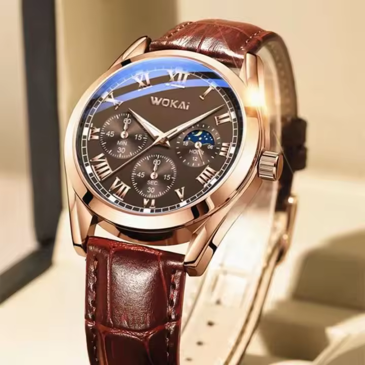 Reloj de Pulsera Minimalista de Lujo Premium Reloj Automático de Cuarzo Exquisito para Hombres - 1