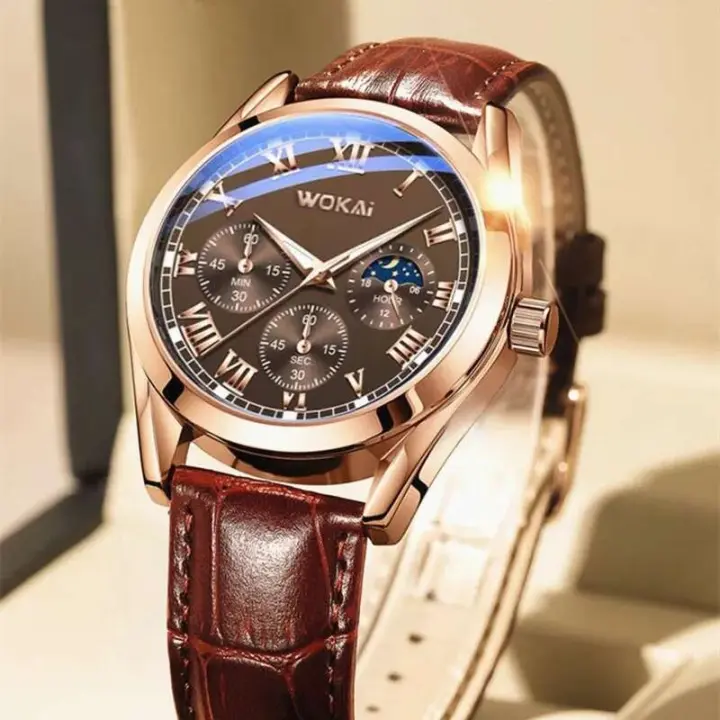 Reloj de Pulsera Minimalista de Lujo Premium Reloj Automático de Cuarzo Exquisito para Hombres - 1