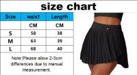 Falda plisada de Yoga versátil para mujer, falda blanca de lujo para tenis, Fitness, correr, transpirable, corte en A, pantalones de Golf, verano - details 0