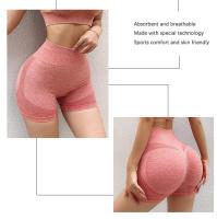 Pantalones cortos de yoga sin costura para mujeres, pantalones deportivos para gimnasios, pantalones ajustados para cintura alta - details 1