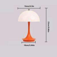 Lámpara de mesa de setas recargable, 3 colores de atenuación, lámpara de escritorio de alta gama, luz decorativa atmosférica táctil para dormitorio y sala de estar - details 0