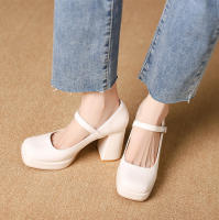 Zapatos de mujer de tacón alto y grueso estilo francés de nuevo estilo - details 5