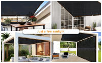 Paño de sombra Rectangular de protección solar, adecuado para exteriores, piscina, garaje, transpirable y aislado, negro - details 0