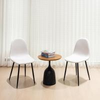 Juego de 4 sillas giratorias de ante para comedor con asiento acolchado, sillas de diseño para salón o cocina, con patas de metal negro, marrón - details 48