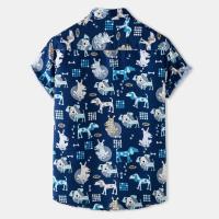 Camisa hawaiana de manga corta para hombre, camisa con estampado completo de flores para playa, novedad de 2024 - details 2