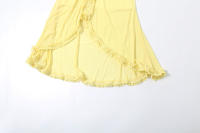 BUNO-vestidos de fiesta de malla irregulares, novedad de 2024, vestido ceñido con tirantes finos, vestido largo fruncido a la moda para mujer - details 48