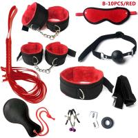 Leten-Kits de Bondage para mujeres, esposas, mordaza, látigo, pinzas para pezones, juguetes eróticos para mujeres, parejas, tienda sexual para adultos, tapón Anal, cola - details 5