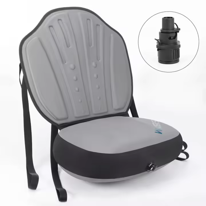 Asiento de Kayak Desmontable con Soporte de Espalda Tabla de Navegación Inflable Ajustable para Kayak, Caña, Pesca - 1