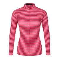 Ropa interior térmica de lana merina para mujer, Top de manga larga con cuello alto falso, camisa con capa Base, antiolor, 100% - details 3