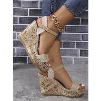 Sandalias de cuña de tacón alto para mujer. - details 1