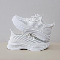 Zapatillas de deporte a la moda para mujer, zapatos informales de malla transpirable con tejido de mosca, suela suave hueca, para exteriores - details 9