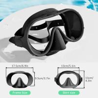 Máscara de buceo sin marco HD panorámica vista ultraancha vidrio templado snorkel gafas de natación adecuadas para adultos - details 3