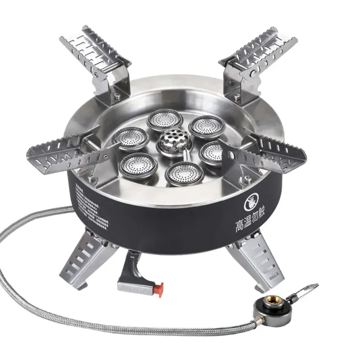 BU B18 18000W Camping de alta potencia con encendido piezoeléctrico Estufa de mochilero de gas de siete núcleos a prueba de viento al aire libre - 1