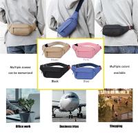 Cintura universal para hombres y mujeres Bolso cruzado de moda de color sólido - details 2
