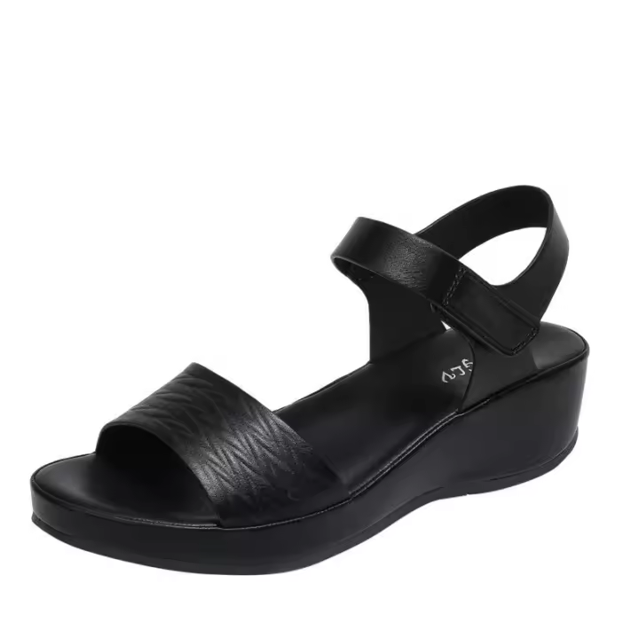Sandalia playa pendiente tacón sandalias en relieve nuevo verano tacones altos moda cómoda correa Casual zapatos romanos - 1