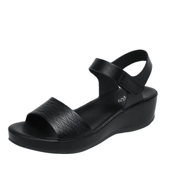 Sandalia playa pendiente tacón sandalias en relieve nuevo verano tacones altos moda cómoda correa Casual zapatos romanos - 1
