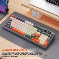 M96 Teclado inalámbrico Bluetooth de doble modo para juegos mecánicos PBT Ball Cap con mando de pantalla - details 19