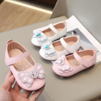 Zapatos de cuero para niñas pequeñas, zapatos planos informales de princesa dulce para niños, fiesta de boda, diamantes de imitación, mariposa, cristal, corazón, moda, nuevo suave - details 13