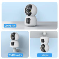Cámaras de vigilancia wifi HD video llamar remoto inalámbrico WiFi interior inteligente doméstico 360 grados vigilancia - details 8