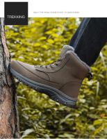 Nuevas zapatillas de deporte de cuero impermeables para la nieve de invierno, botas de senderismo al aire libre muy cálidas para hombres, zapatos de trabajo talla 39-48 - details 8