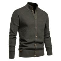 Cárdigan de punto para hombre, suéter de algodón de alta calidad con botones y cuello simulado para hombre, cárdigans de diseñador de moda para invierno para hombre - details 2