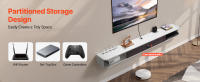 SucceBuy Soporte flotante para TV, centro de entretenimiento montado en la pared de 70 pulgadas con gestión de cables, estante de pared moderno - details 1