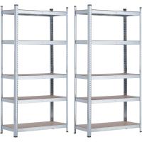 Estantería Modular de Acero Galvanizado y Antihumedad Paquete 2, 5 Baldos Ajustables, Carga Máxima 875Kg, 90x40x180cm - details 0