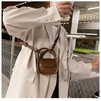 Diseñador de Moda Mini Bolso Negro Marrón Bolso de Hombro de Cuero con Tapones - details 21