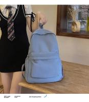 Mochila escolar impermeable de gran capacidad para mujer, mochila escolar con cremallera suave, Color sólido, mochila informal para adolescentes y niñas, suministro para estudiantes - details 25