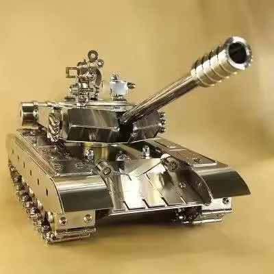 Modelo de batalla principal de acero inoxidable, juguete de Metal, vehículo de combate militar de aleación, tanque de aleación de grado coleccionable - 1