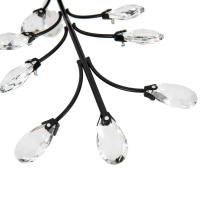 Lámpara de Techo Colgante Ramas de Flor, cristal, Metal, Estilo Vintage, Arte Negro, LED - details 8