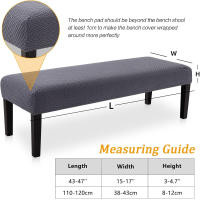 Funda elástica de Jacquard para banco de comedor, funda extraíble antipolvo para sala de estar, Protector de asiento de banco lavable - details 0
