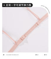 Correa para mujer con busto pequeño, pecho plano, copa triangular francesa fina de verano, cierre frontal Sexy, sujetador trasero hermoso - details 14