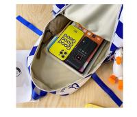 Mochila escolar unisex en blanco y negro, gran capacidad, ligera, para mujer - details 9