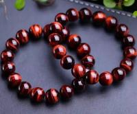 Pulsera de Ojo de Tigre Rojo Natural Amuleto de Buena Suerte Hecho a Mano para Hombres y Mujeres - details 3