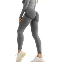 Mallas deportivas sin costuras para mujer, mallas elásticas de cintura alta para Yoga, gimnasio, trotar, secado rápido, Push Up, pantalones ajustados para mujer - details 0