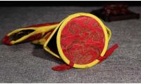Campana y maja Juego de campanas nepalesas, funda protectora de artefactos tántricos de almacenamiento, bolsa de brocado, tamaño grande 19 cm - details 10