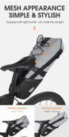 WEST BIKING-bolsa para SILLÍN de bicicleta, resistente al agua, 10L, plegable, para herramientas, para ciclismo de montaña o de carretera, 100% - details 3
