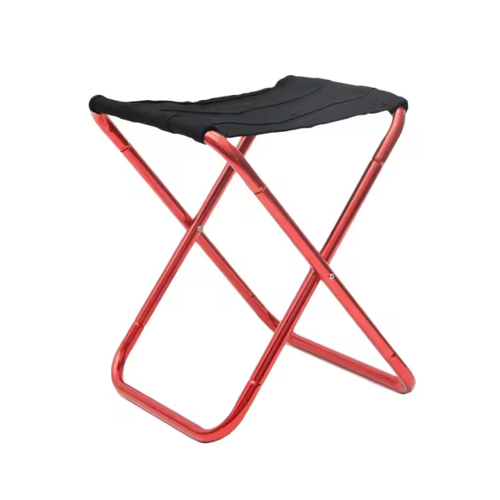 Silla para acampar al aire libre, silla plegable dorada de aleación de aluminio con bolsa, taburete, asiento, pesca, Camping - 1