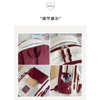Mochila de gran capacidad femenina-japonesa color de contraste marca de moda mochila para estudiantes universitarios bolsa de viaje de ocio nueva bolsa para computadora - details 19