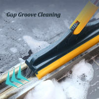 Cepillo giratorio 2 en 1 para limpieza de grietas, escoba de cerdas rígidas con mango largo para ventanas, baño, cocina - details 1